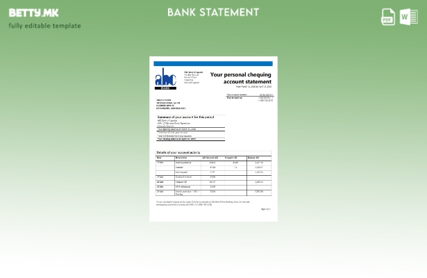 модерен стил Уганда АБЦ Банка на Уганда доказ за адреса шаблон за извод од банка